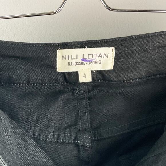Nili Lotan Hadley Jeans Cropped Flare, Jet Black, Size 4 NWT - Picture 7 of 10